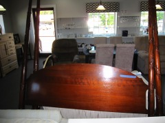 Queen 4 Poster Bed. (Needs Hardware).