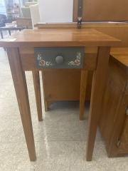 Tall Painted End Table