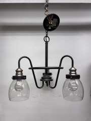 Rustic Pewter Brushed Nickel Chandelier