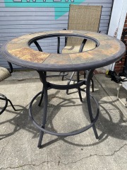 Hightop Patio Table (Missing Center Glass)