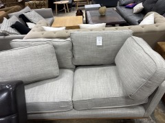 Gray\/Green 2 Cushion Loveseat
