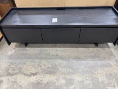 Black 3 Door TV Stand