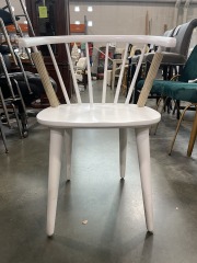 White Curved Back Chair