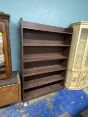 Espresso Wood Bookshelf