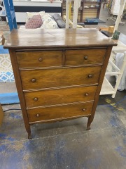 Solid Wood Tall Boy Dresser