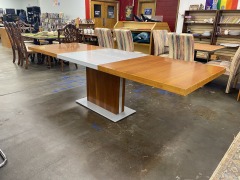 Modern Conference Table with Fold Out Leaf (No Delivery)