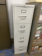 Light Grey HON Four Drawer Filing Cabinet