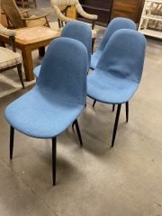 Modern Cerulean Blue Dining Chair (each)