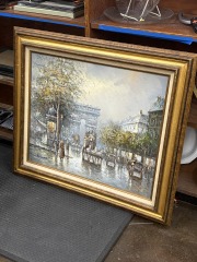 Paris Street Scene by Antoine Blanchard (Imitation )