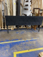 Black Velvet King Headboard