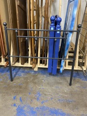 Black Twin Metal Headboard