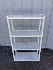 4-Tier Plastic Shelf 34-1\/4\