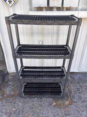 4-Tier Plastic Shelf 33-3\/4\