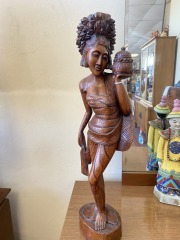 Burmese Handcarved Wood Goddess
