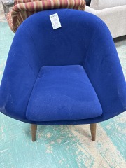 Article Blue Velvet Club Chair