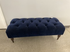 Blue Padded Bench