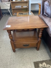 Maple End Table Distressed