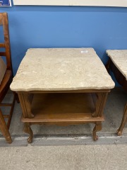 Marble Top End Table
