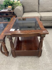 Glass\/Wood End Table