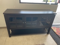 Black Glassfront Media Cabinet