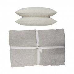 3260 C12 | PIGLET Linen Fitted Sheet & Pillowcases