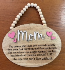 Small Oval Mom Sign