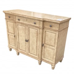 Hickory White Blonde Finish Sideboard 3 Drawer\/4Door