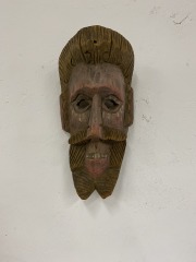 Hand Carved Bearded Man Mask