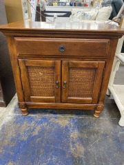 Cute Rattan Front Nightstand