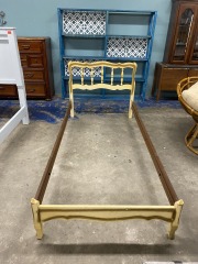Gold Spindle Twin XL Bed Frame