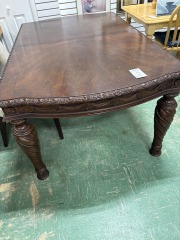 Dark Wood Traditional Dining Rm Table