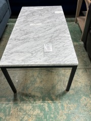 White engineered stone top Coffee Table