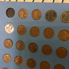 Lincoln Wheat Cent Collection (1940s-1950s) in Whitman Folder - Includes 1943 Steel Pennies