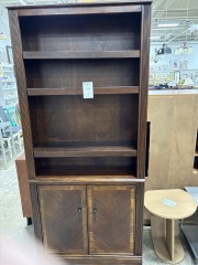 Darkwood Bookshelf with Cabinet