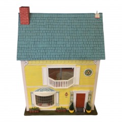 Vintage Doll House w\/ original Furniture