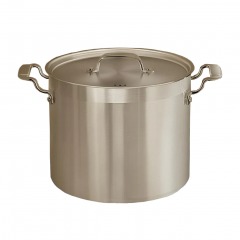 3317 BLK8 | NUTRICHEF 16 Quart Stainless Steel Stockpot