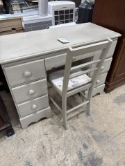 Small Painted Desk & Chair