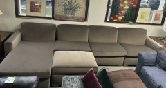 4pc. Tan Velvet Sectional