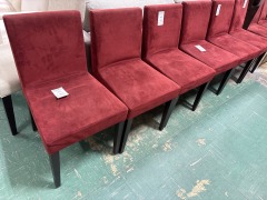 Red Micro Fabric Dining Rm Chair