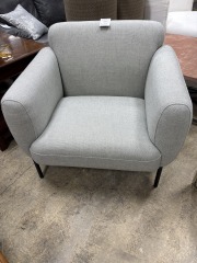 Grey modern accent Arm Chair