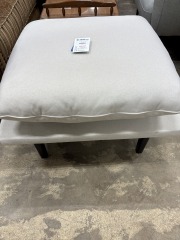White pillow top ottoman