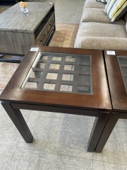 Glasstop End Table