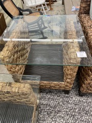 Wicker End Table