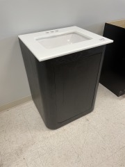 Modern Black Vanity w\/top