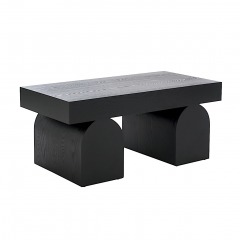3403 PAL | SAFAVIEH Okashu Black Wood Coffee Table