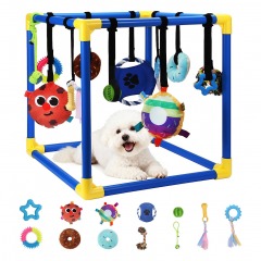 3384 G7 | VYNALTIX Puppy Play Gym w\/ 12 Hanging Toys