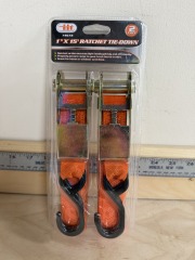 2PC 1x15' RATCHET TIE DOWN (74672)