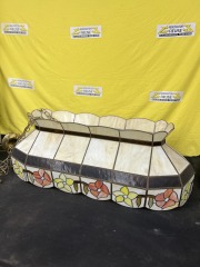 Floral Stained Glass Billiards Light Fixture