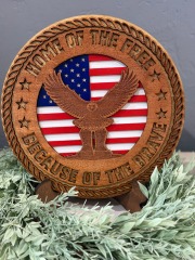 Wooden Eagle Plaque