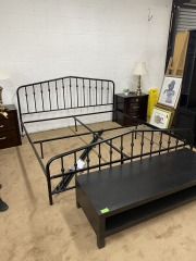 King Size Black Metal Bed Frame
